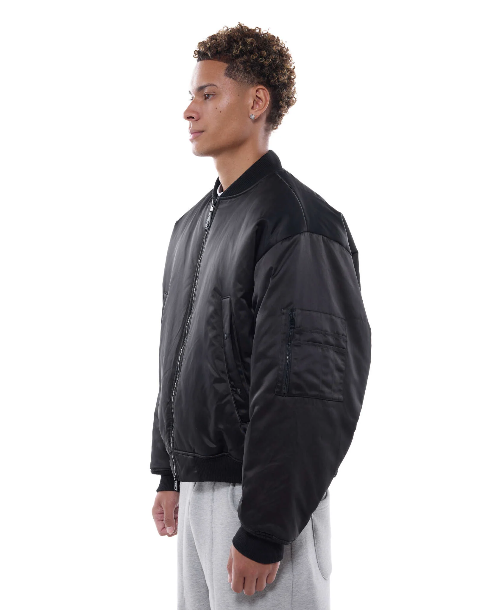 BOMBER JACKET - BLACK - Image 4