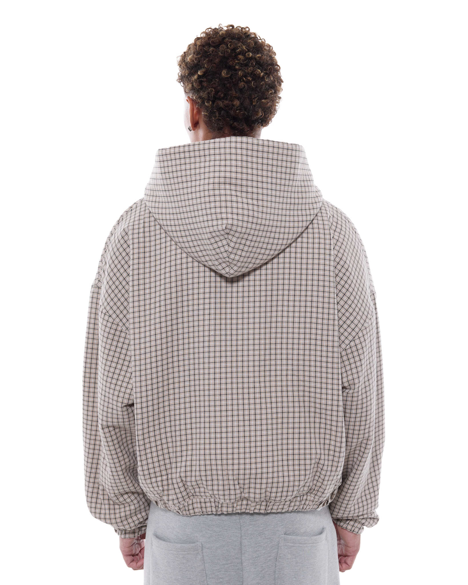 CHECKERED ZIP UP - CREAM/BLACK - Image 7
