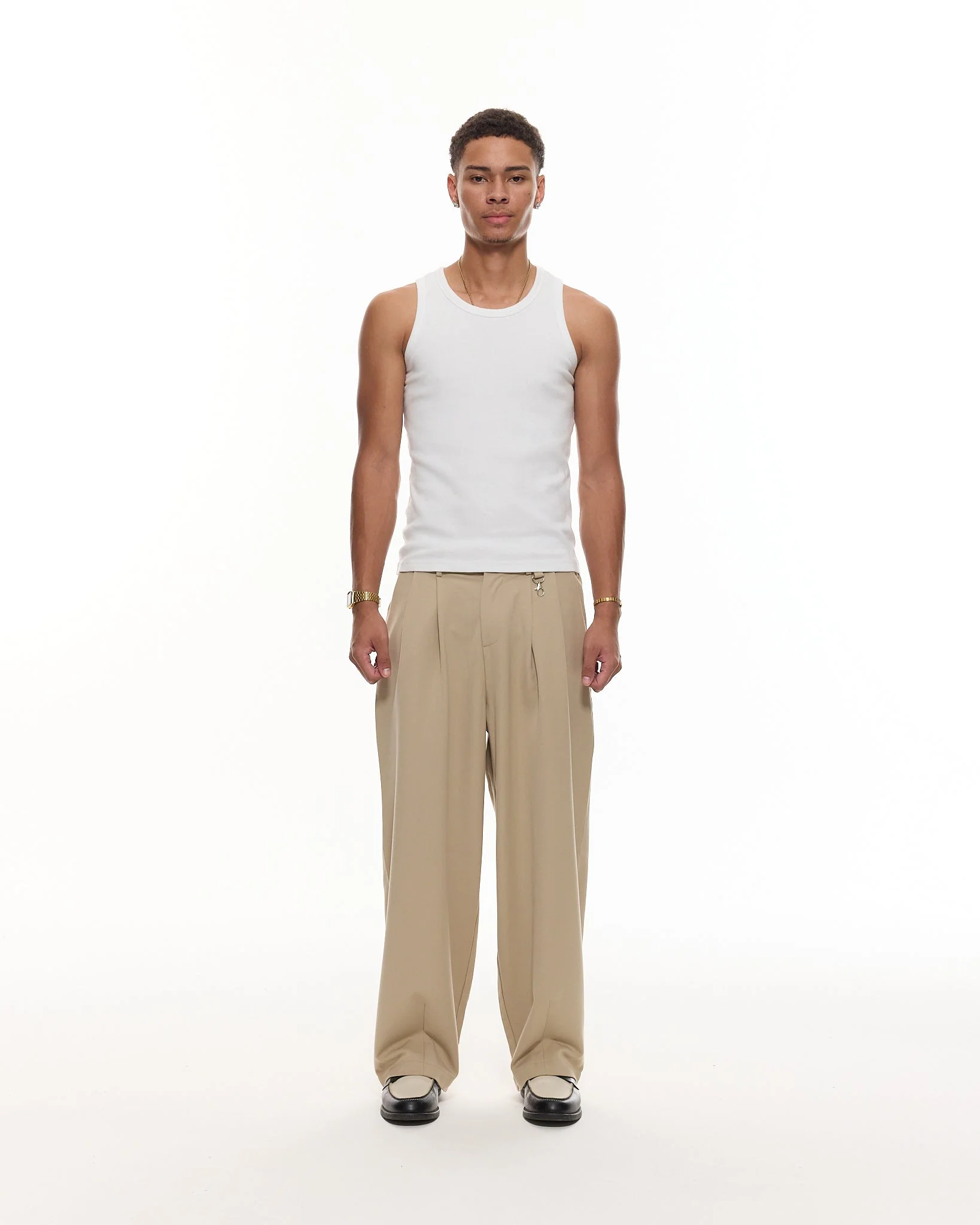 PLEATED PANT - SAND - Image 8