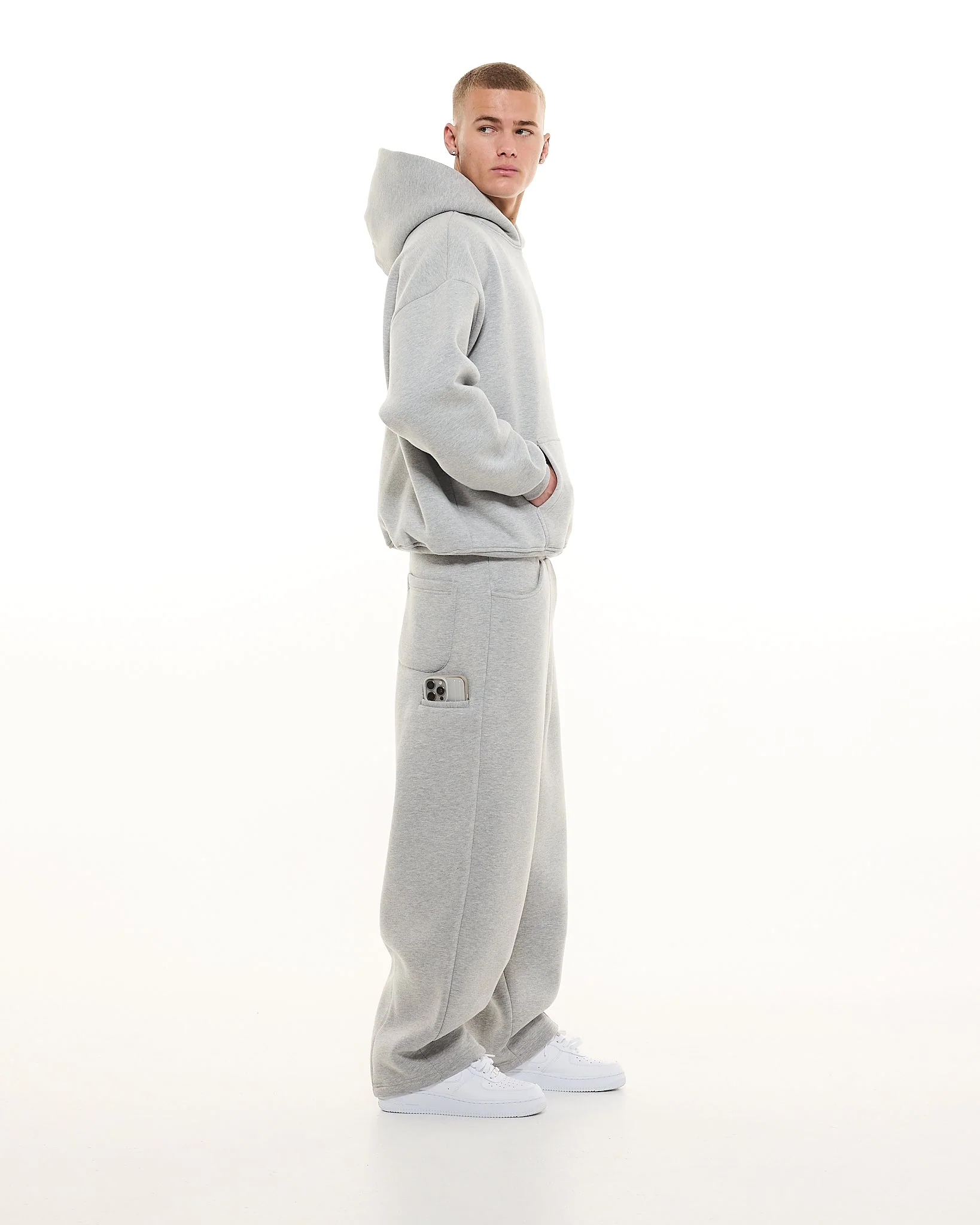 COZY STRAIGHT LEG SWEATS - GREY - Image 3