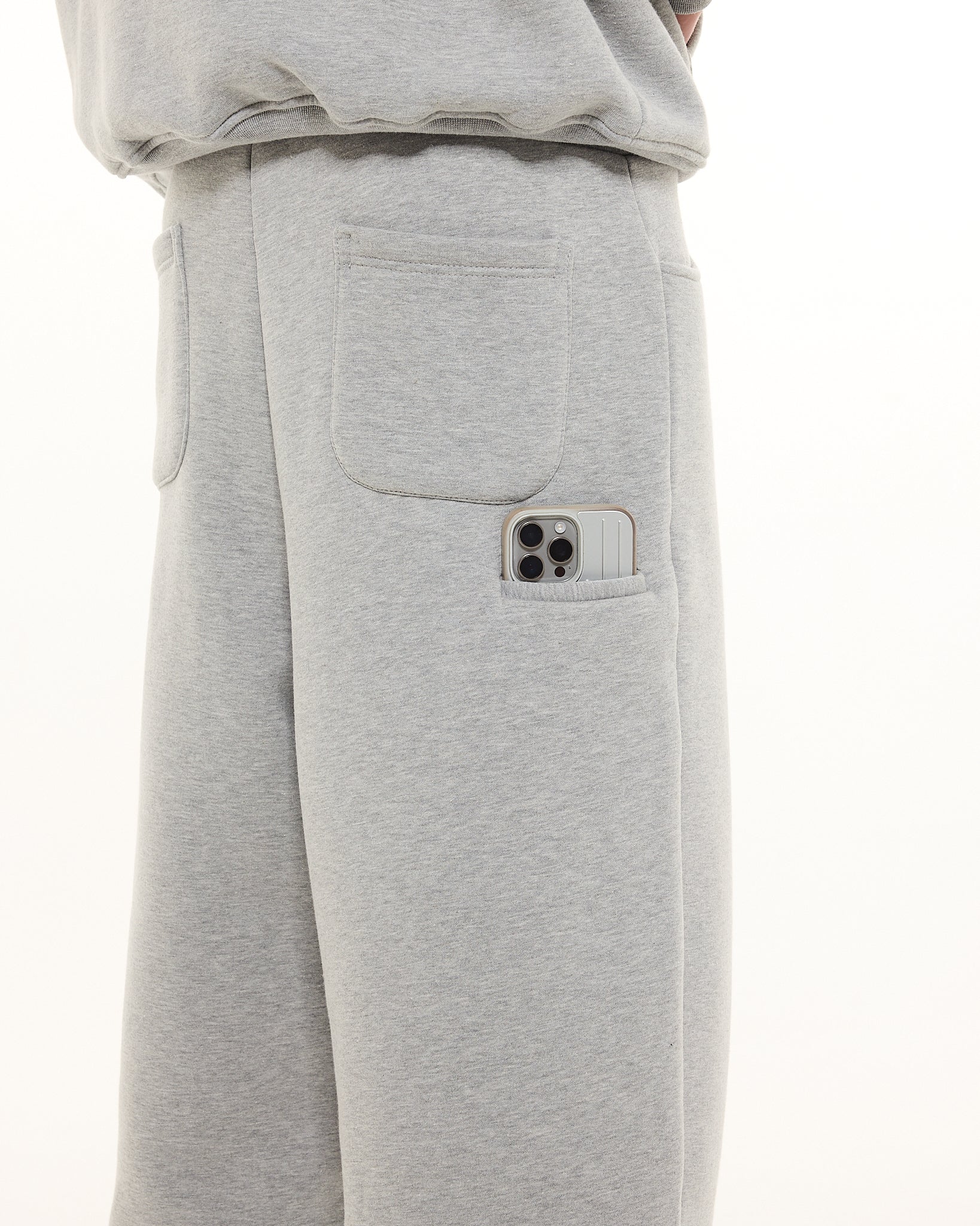 COZY STRAIGHT LEG SWEATS - GREY - Image 8
