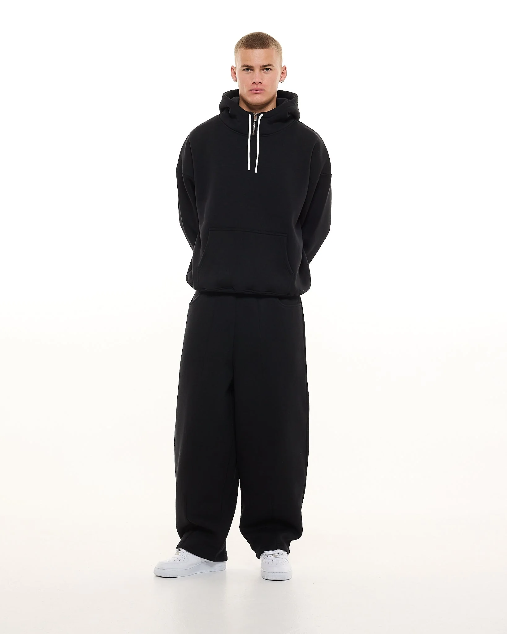 COZY TECH HOODIE - BLACK - Image 5