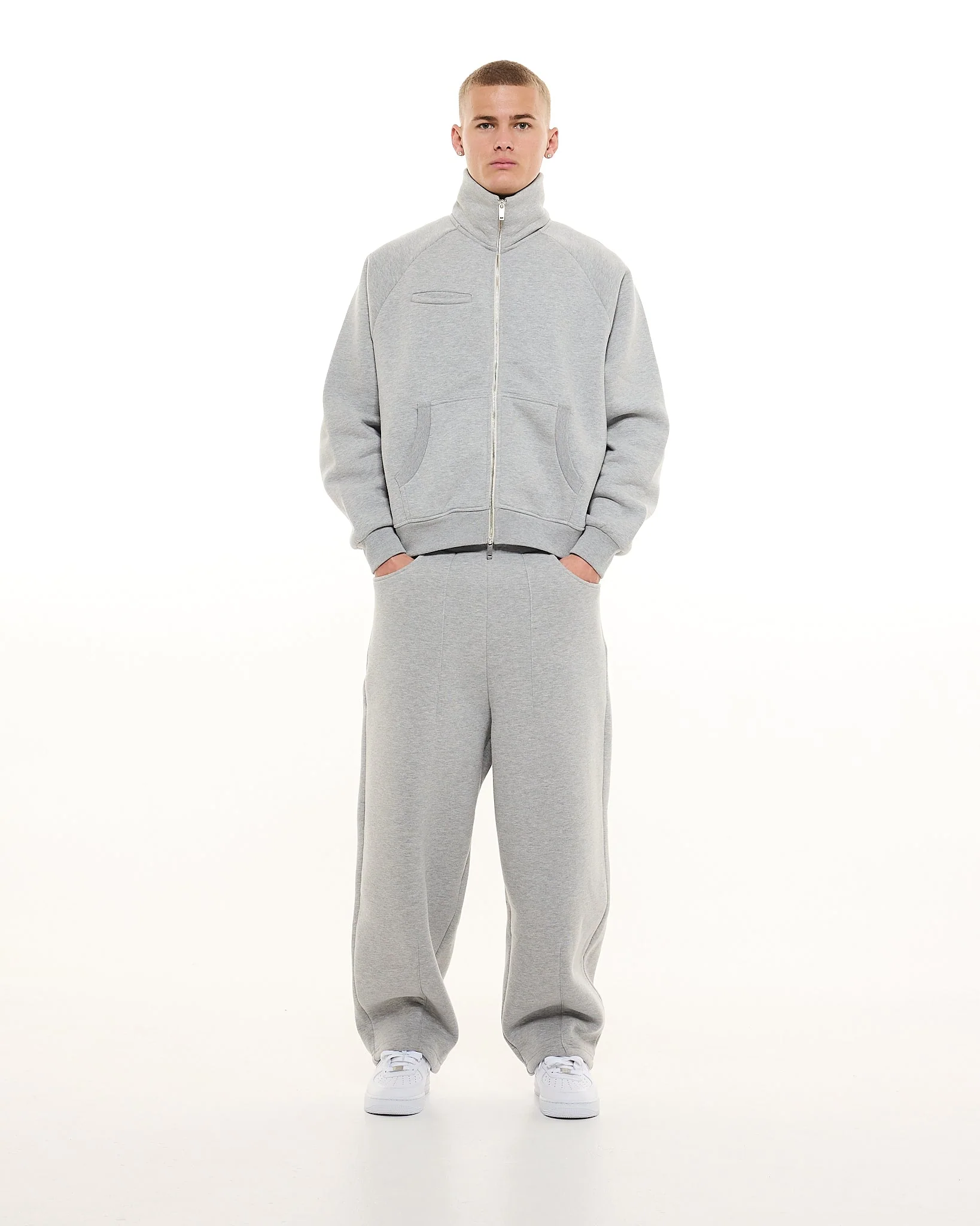 COZY TRACK JACKET - GREY - Image 3