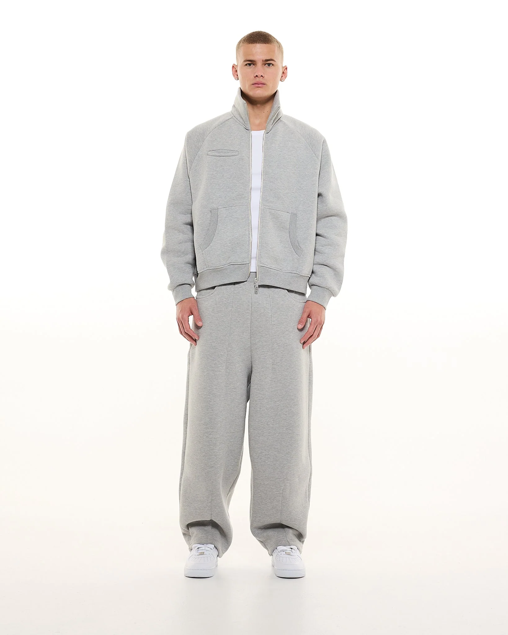 COZY TRACK JACKET - GREY - Image 5