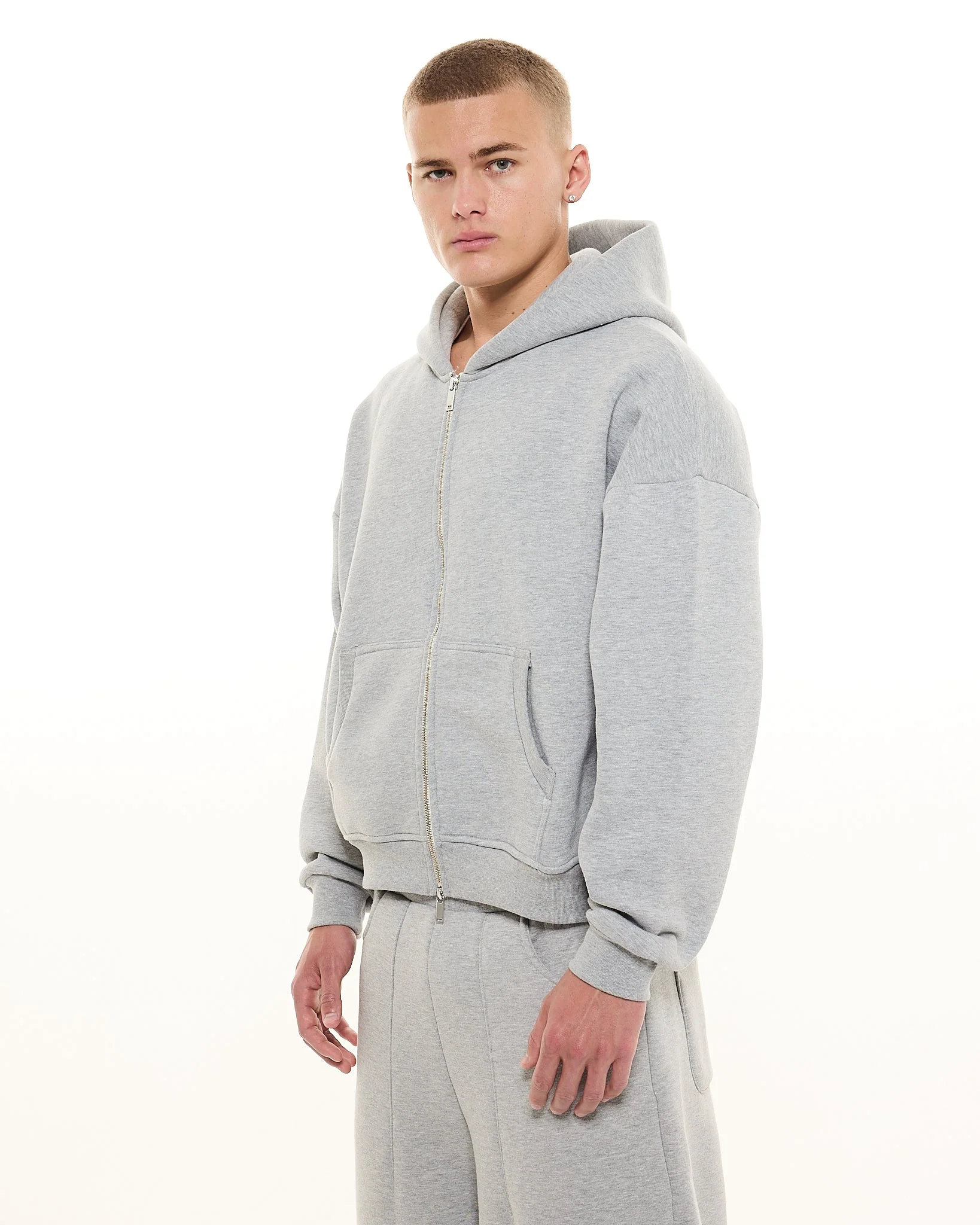 COZY ZIP UP - GREY - Image 4