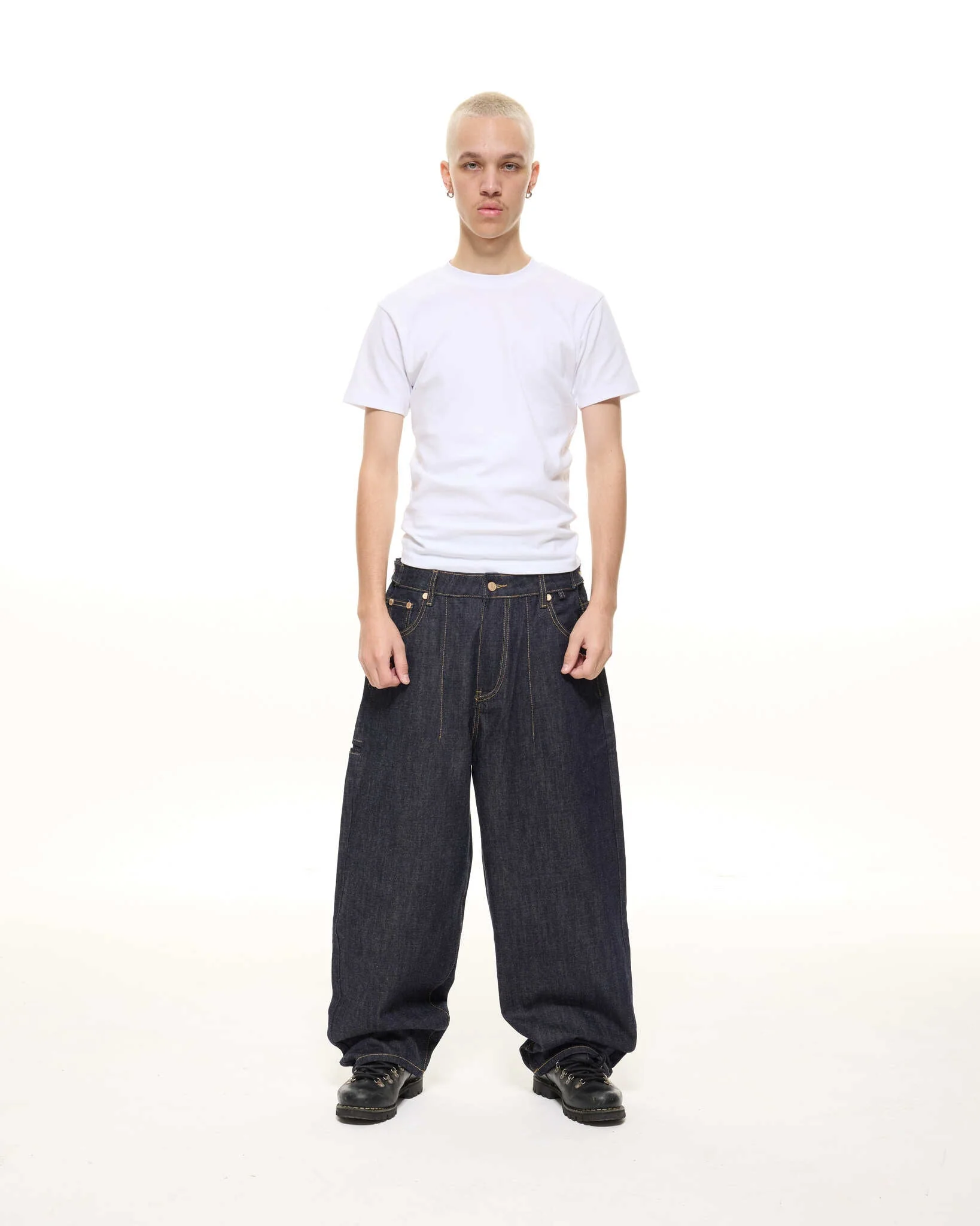 DENIM BAGGY JEANS - INDIGO - Image 3