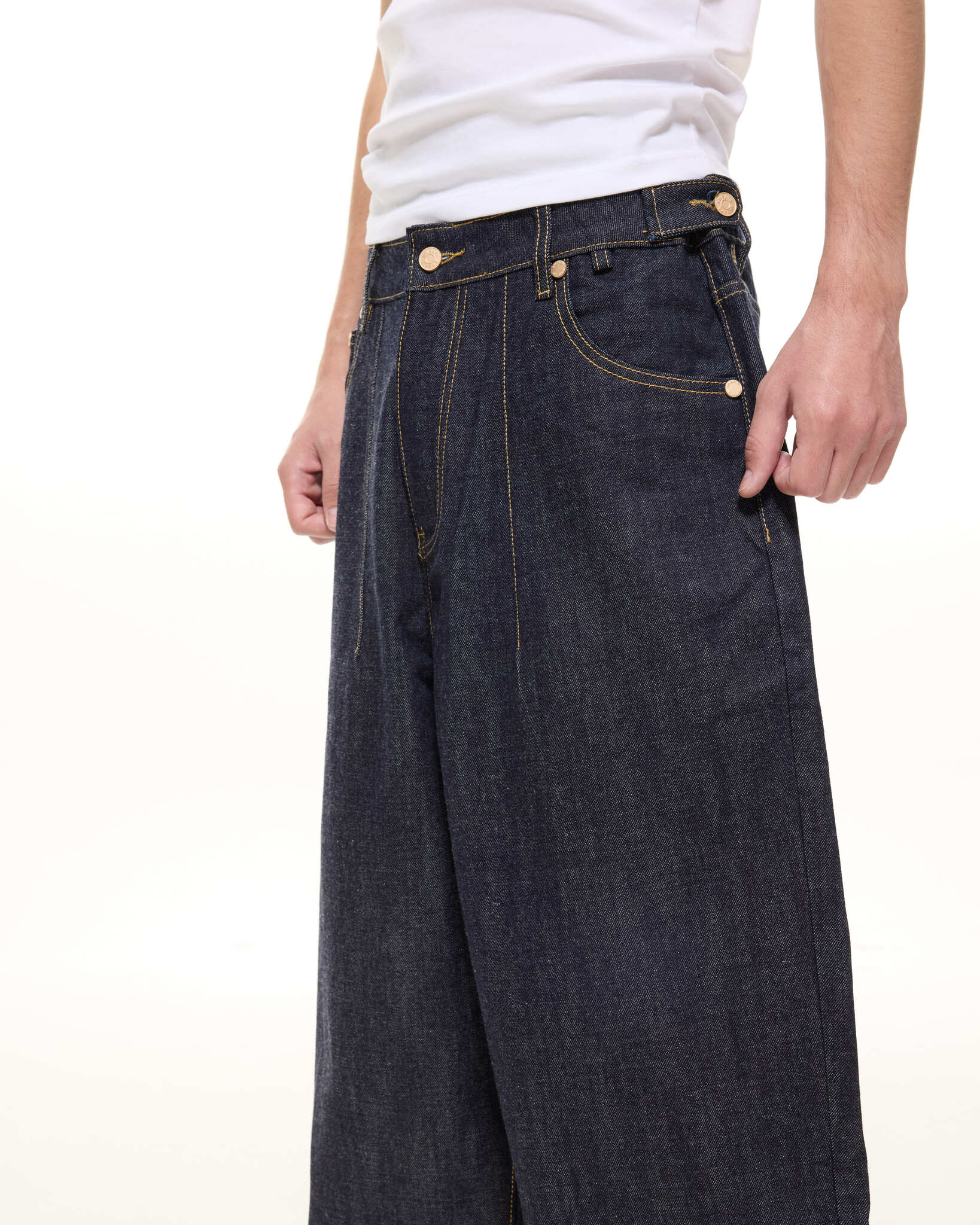 DENIM BAGGY JEANS - INDIGO - Image 7