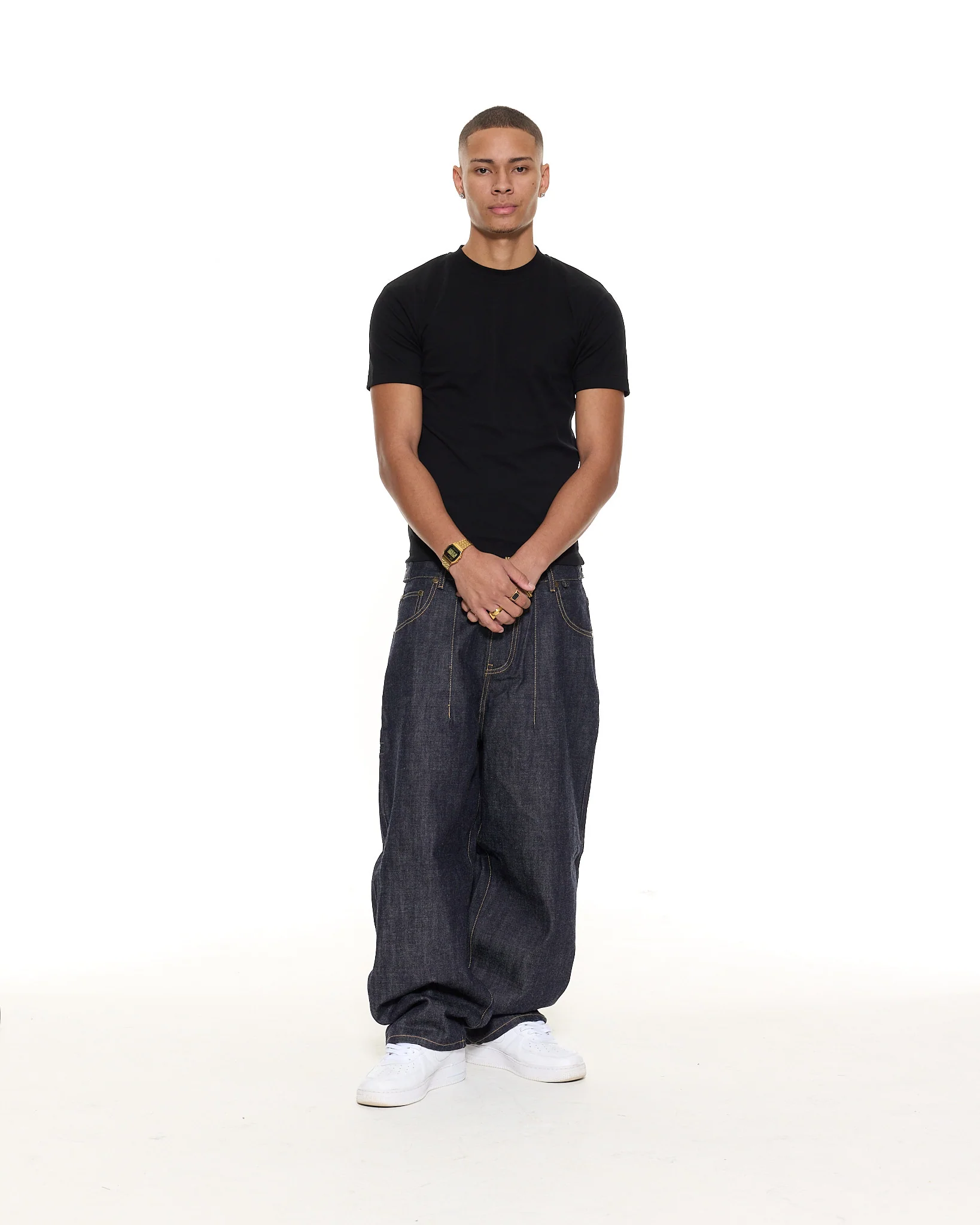 FITTED T-SHIRT - BLACK - Image 3
