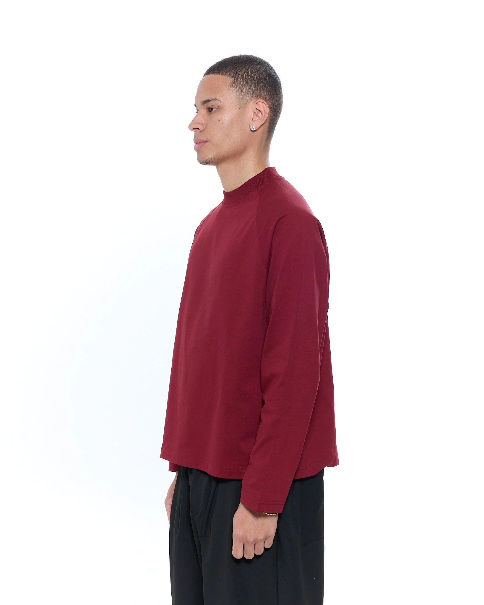 Long Sleeve T-Shirt - Burgundy - Image 6