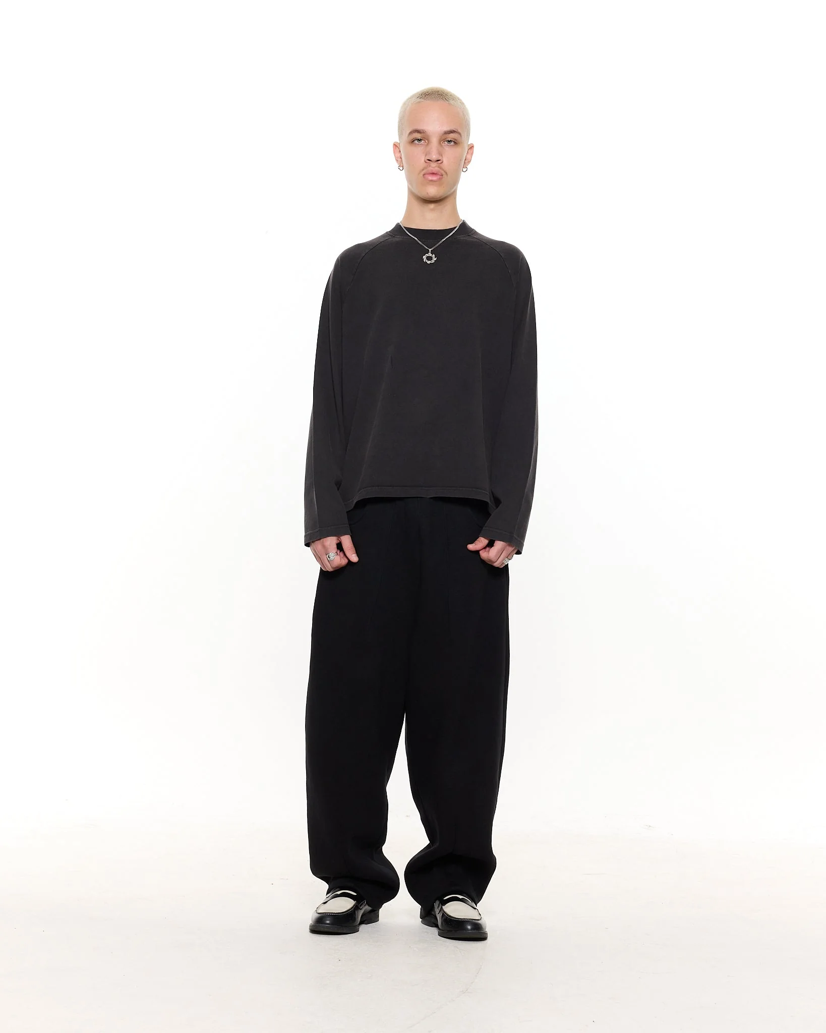 Long Sleeve T-Shirt - Washed Black - Image 3