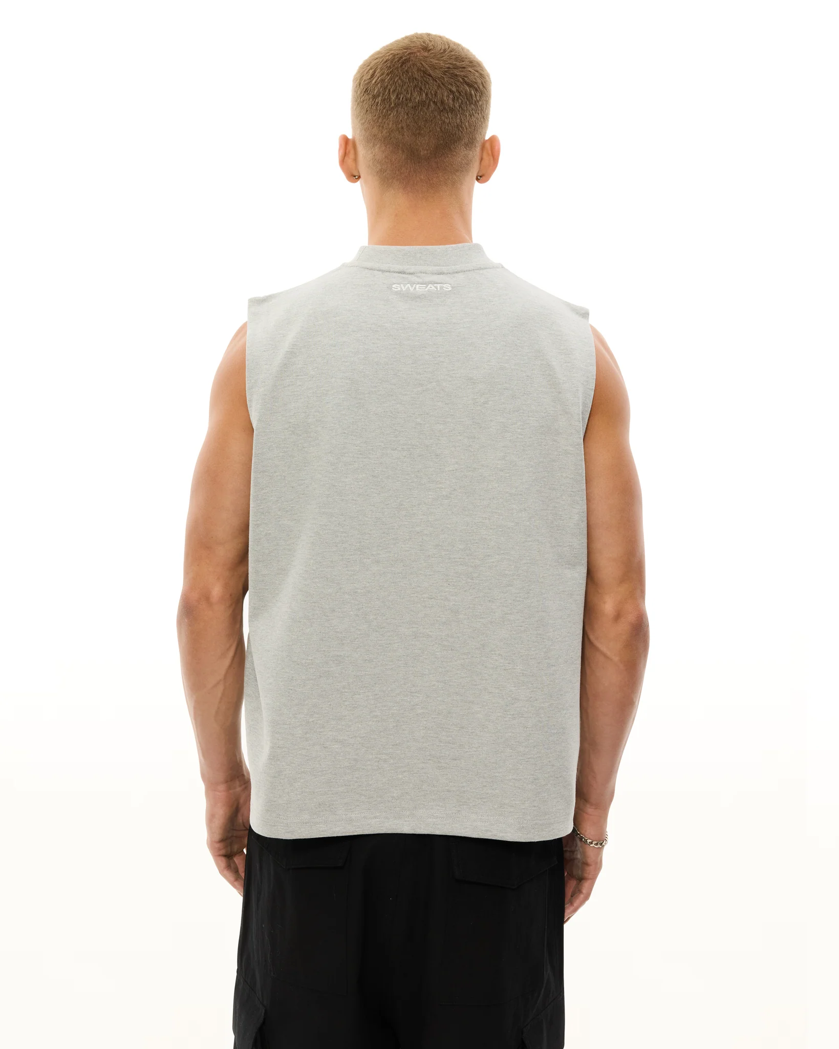 MUSCLE TEE - GREY MELANGE - Image 6