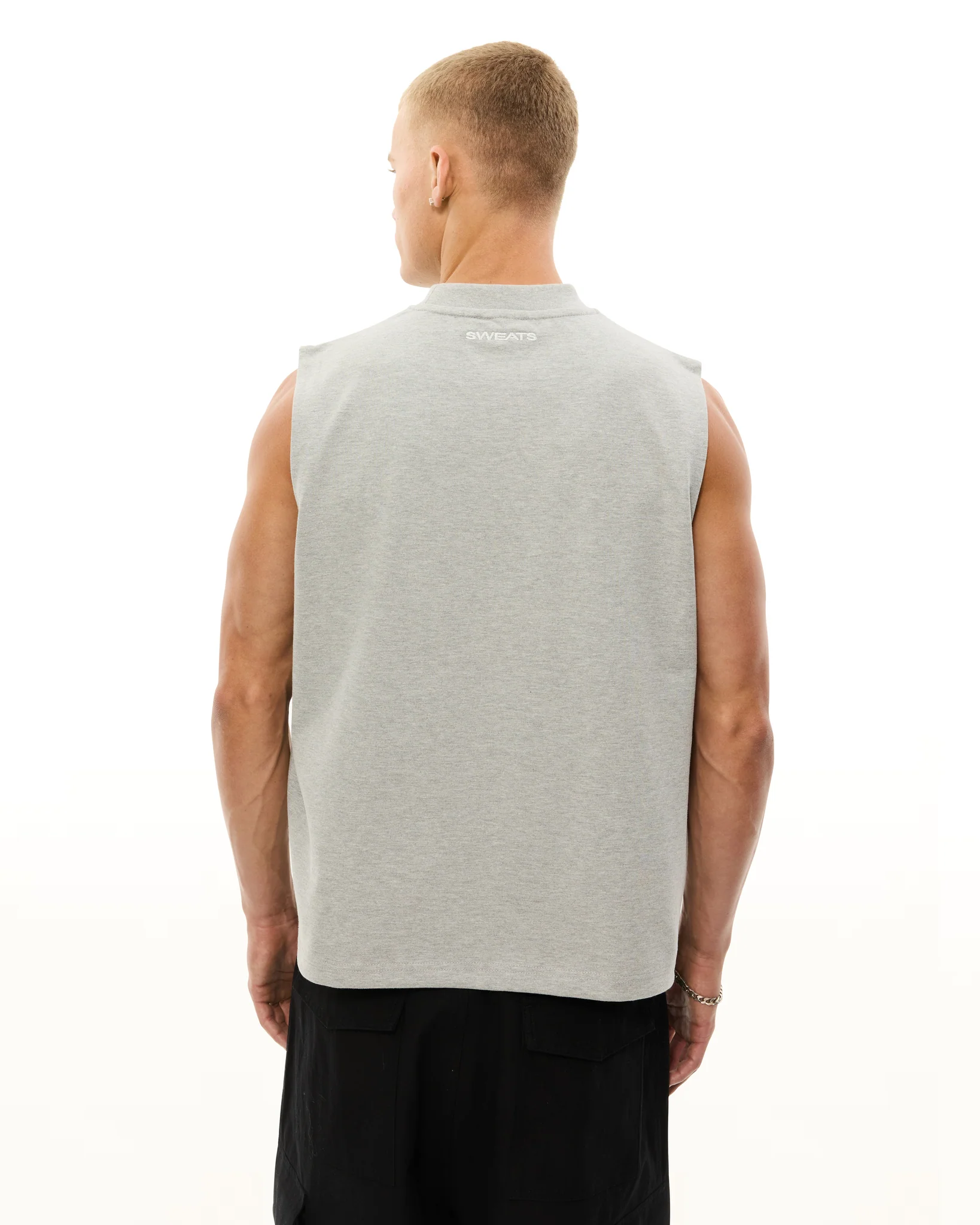 MUSCLE TEE - GREY MELANGE - Image 7