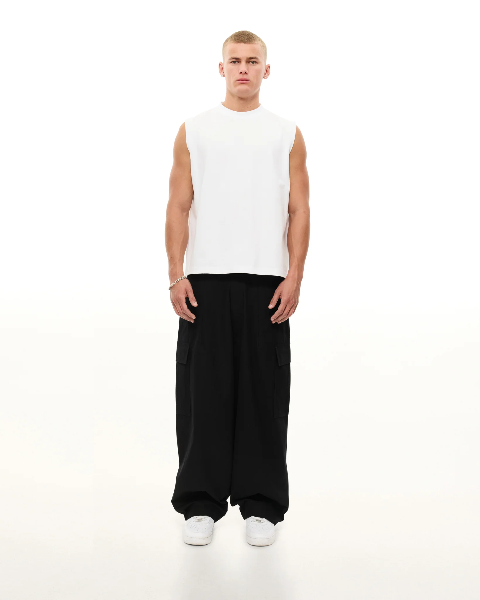 MUSCLE TEE - WHITE - Image 3