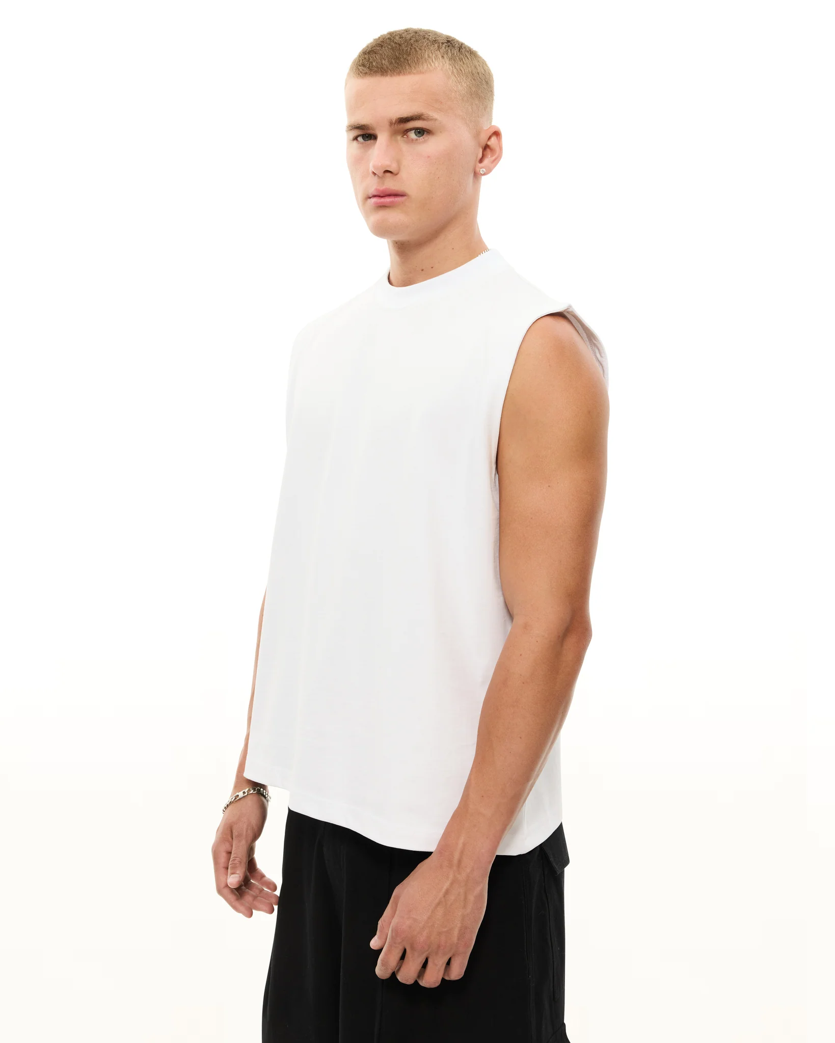 MUSCLE TEE - WHITE - Image 4