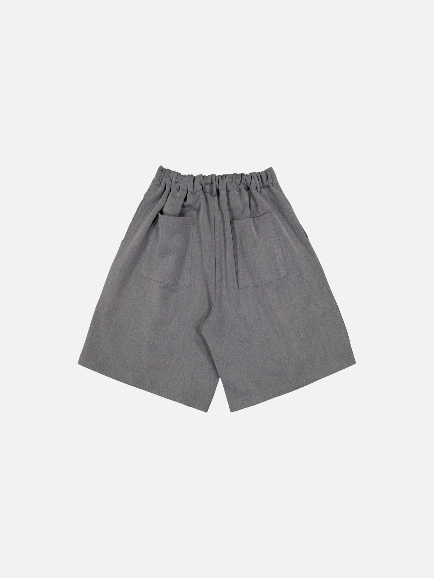 PLEATED SHORTS - GREY - Image 9
