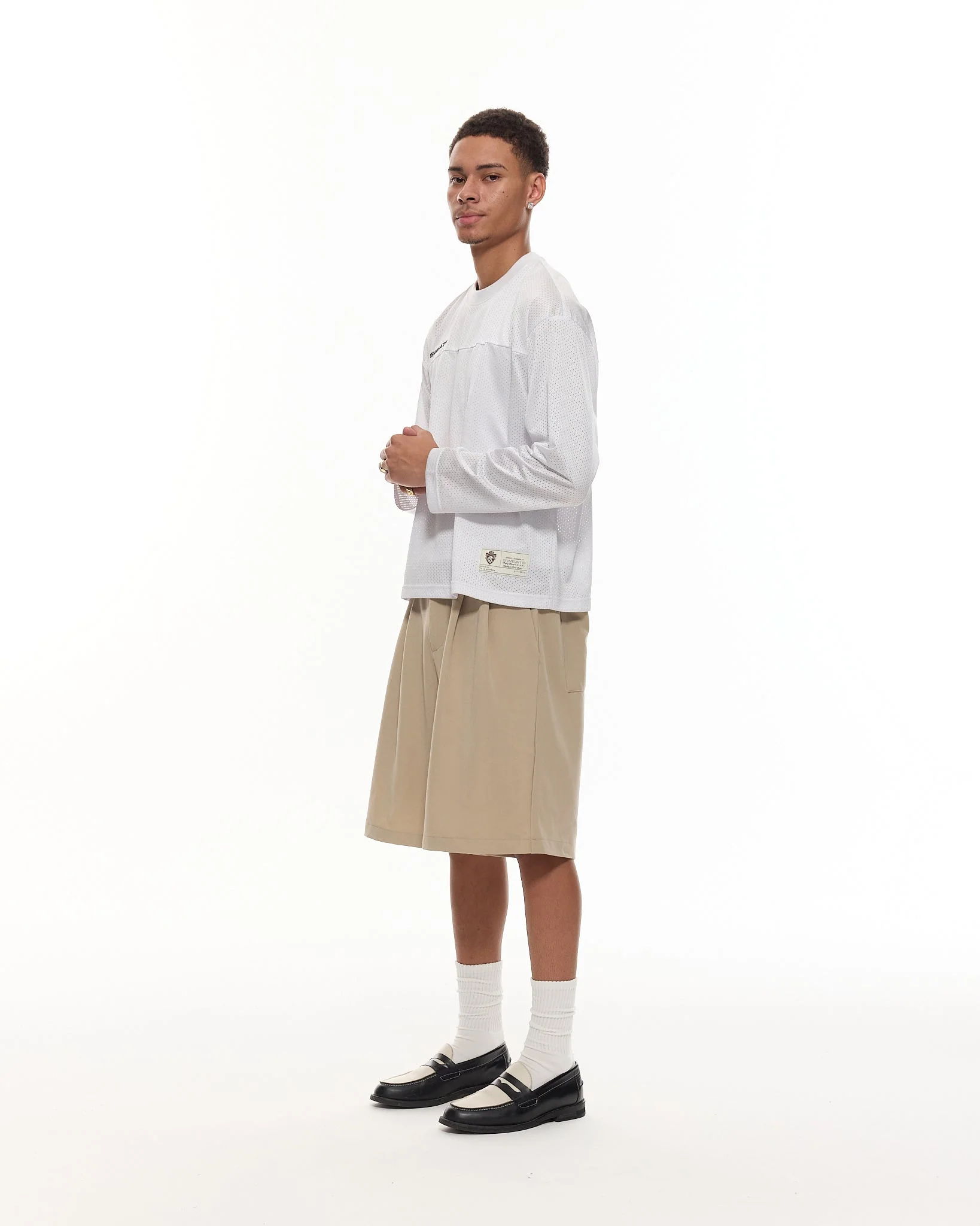 PLEATED SHORTS - SAND - Image 4