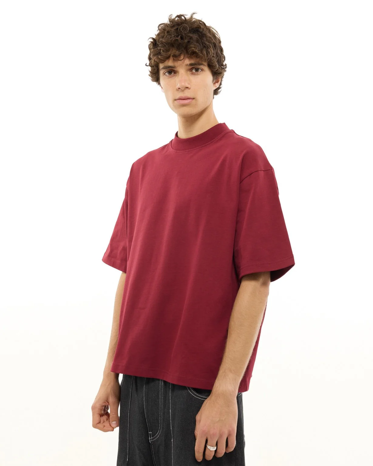 SIGNATURE BLANK T-SHIRT - BURGUNDY - Image 3