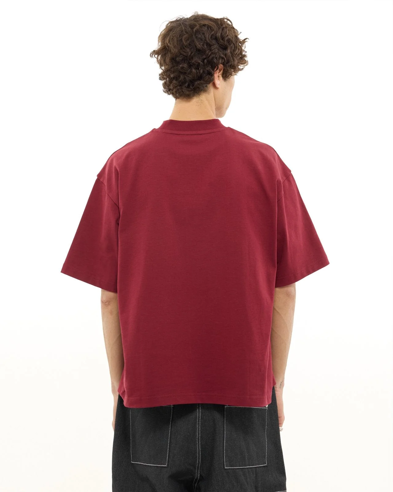 SIGNATURE BLANK T-SHIRT - BURGUNDY - Image 4