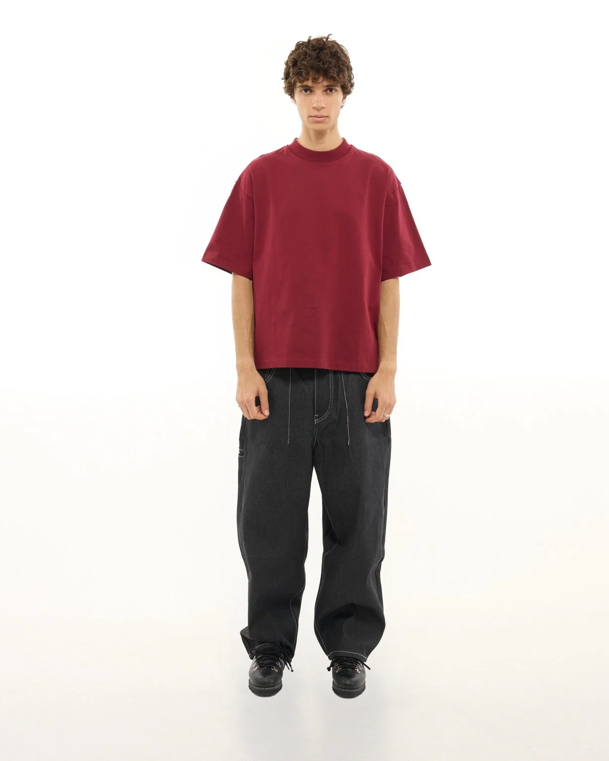 SIGNATURE BLANK T-SHIRT - BURGUNDY - Image 5