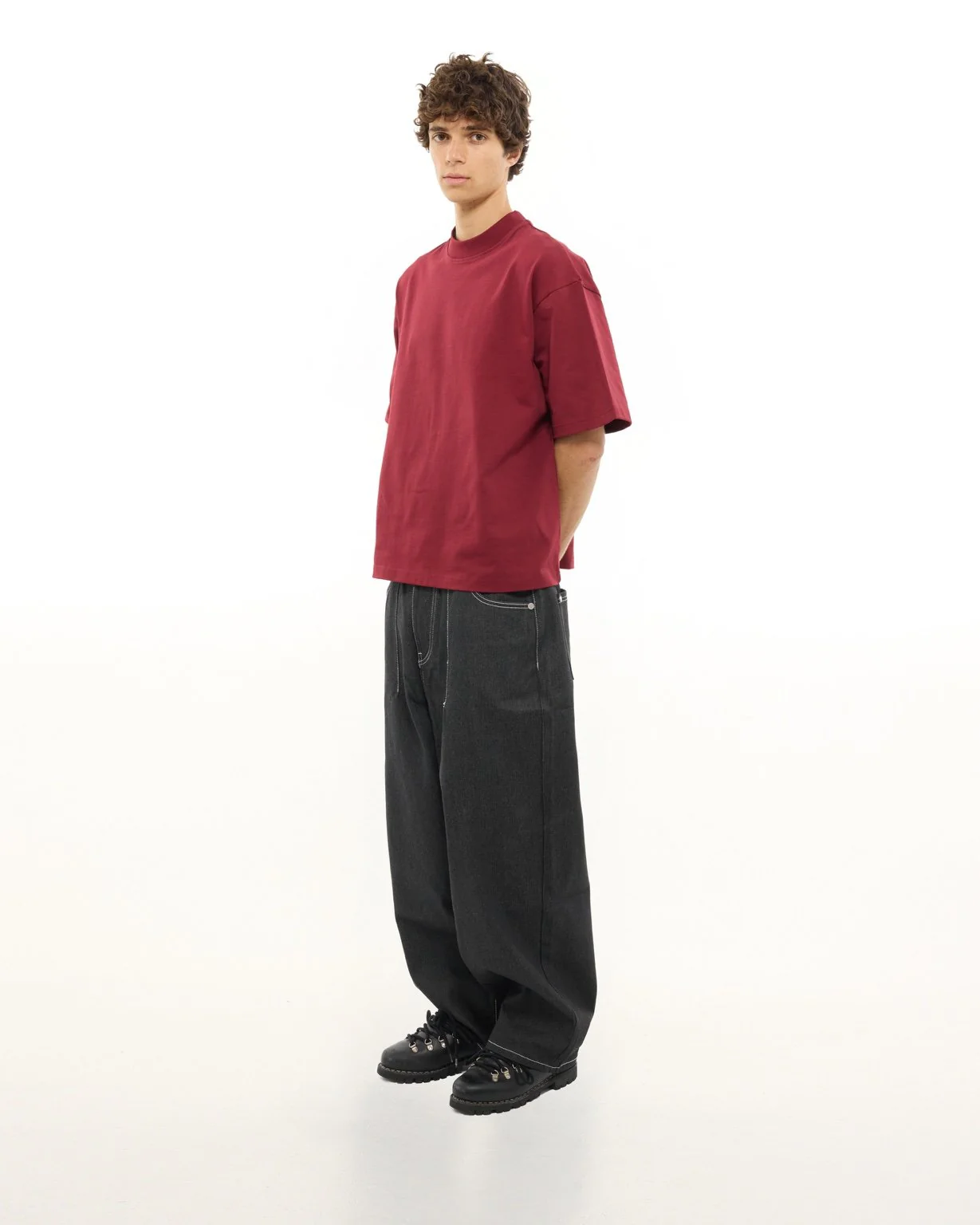 SIGNATURE BLANK T-SHIRT - BURGUNDY - Image 6
