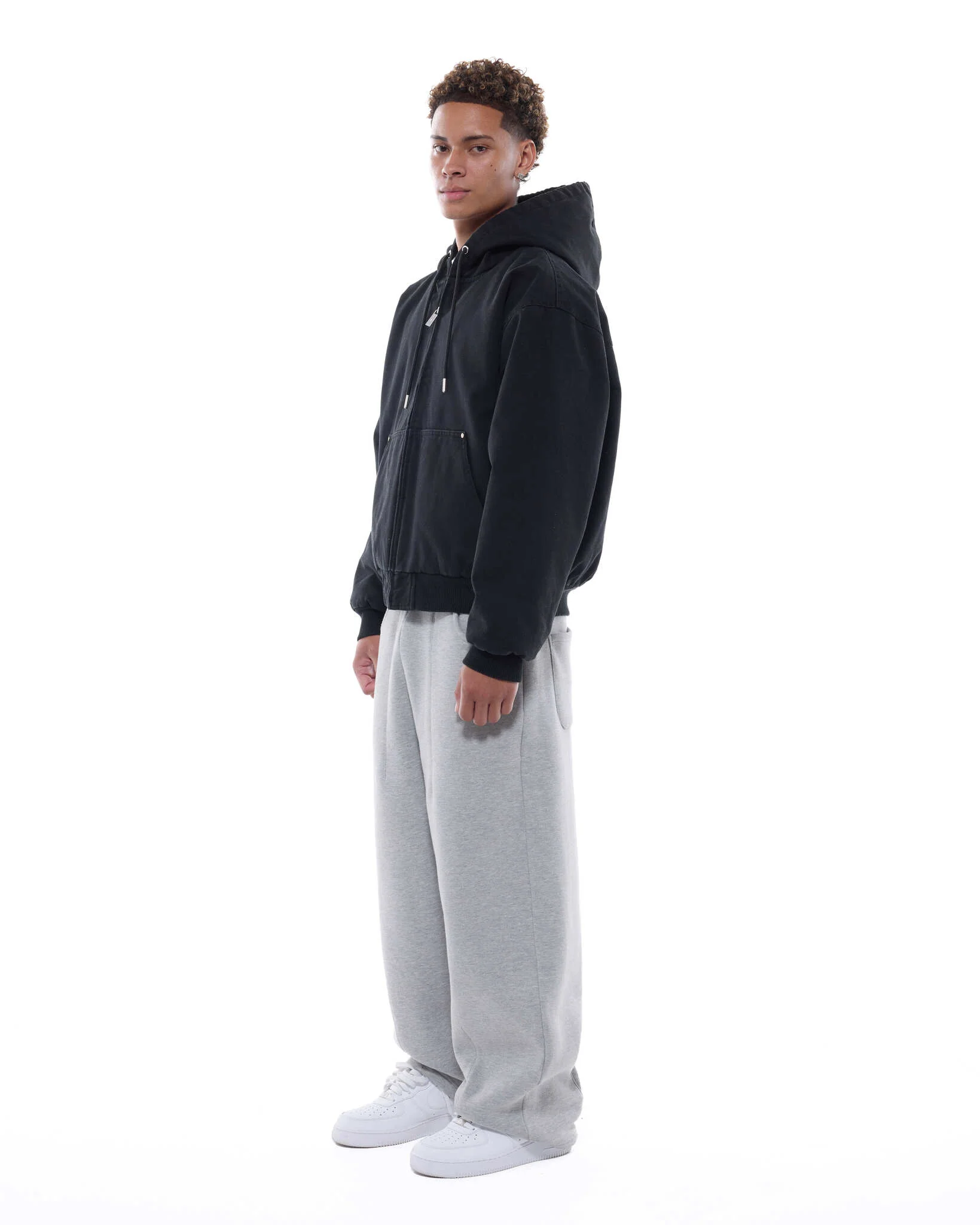 WORKWEAR HOODIE - WASHED BLACK - Image 5