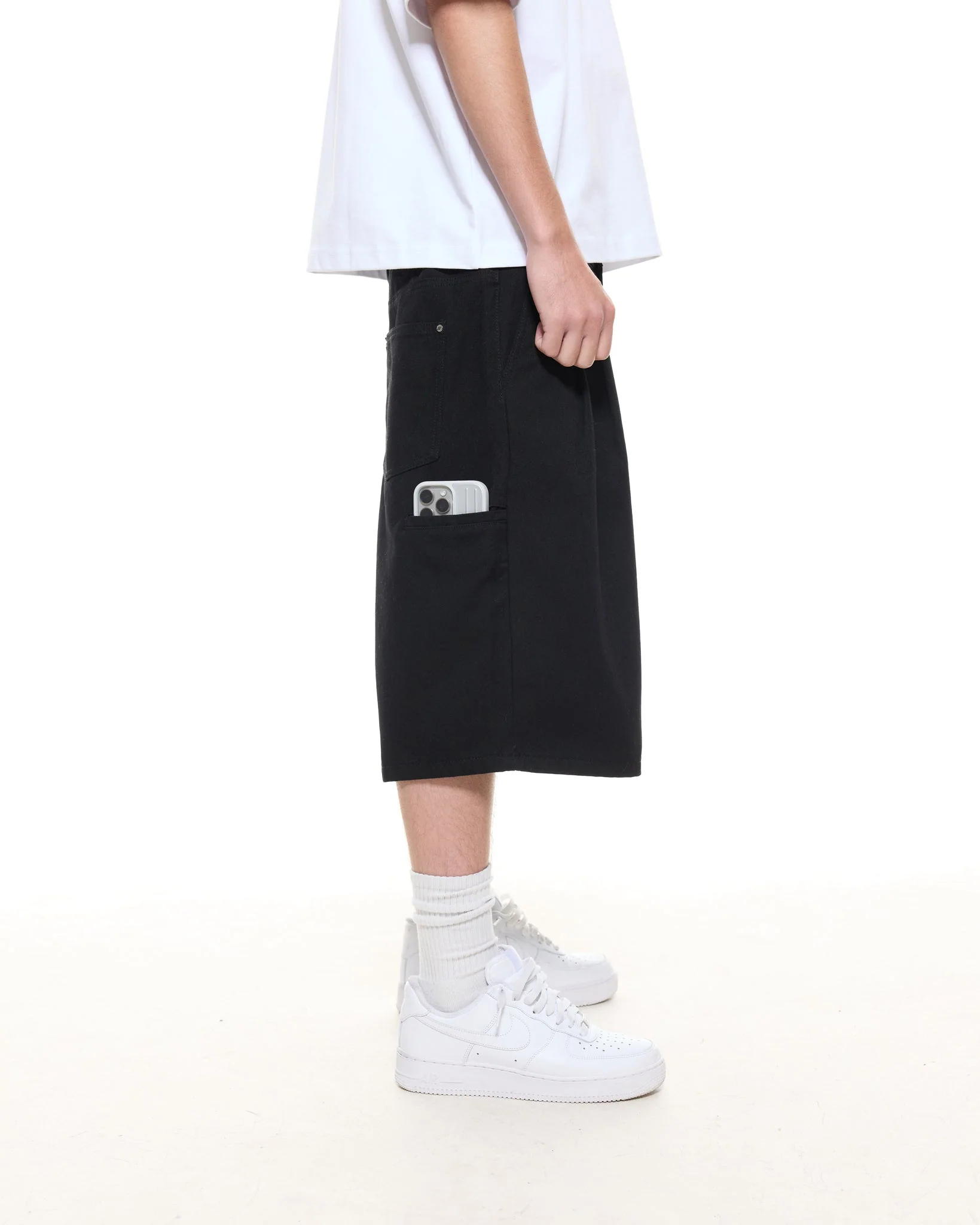 WORKWEAR SHORTS - BLACK - Image 4