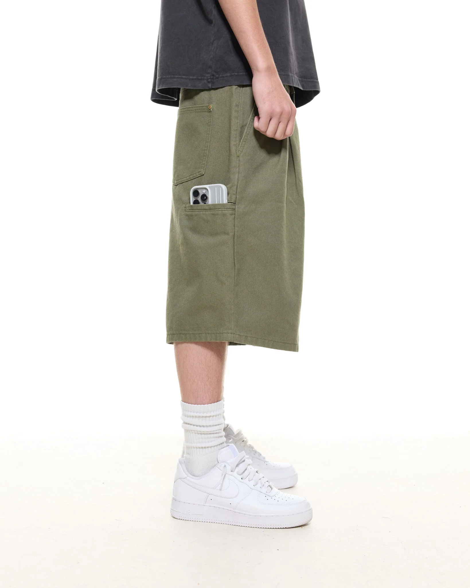 WORKWEAR SHORTS - OLIVE - Image 4